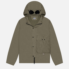 Мужская куртка ветровка C.P. Company Chrome-R Goggle Overshirt Lens, цвет серый