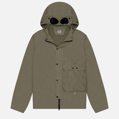 Мужская куртка ветровка C.P. Company Chrome-R Goggle Overshirt Lens, цвет серый, размер S