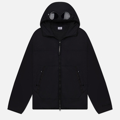 Мужская куртка ветровка C.P. Company G.D.P. Goggle Full Zip, цвет чёрный