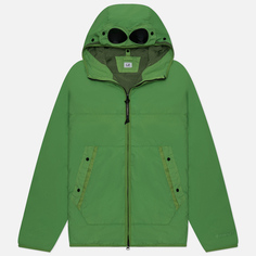 Мужская куртка ветровка C.P. Company G.D.P. Goggle Full Zip, цвет зелёный