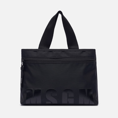 Сумка MSGM Signature Nylon Mini Tote, цвет чёрный