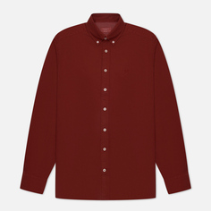 Мужская рубашка Hackett Garment Dyed Oxford Slim Fit Logo, цвет красный, размер L