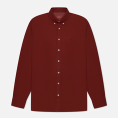 Мужская рубашка Hackett Garment Dyed Oxford Slim Fit Logo, цвет красный