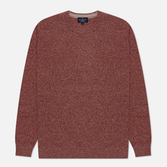 Мужской свитер Hackett Light Weight Mouline Crew, цвет коричневый