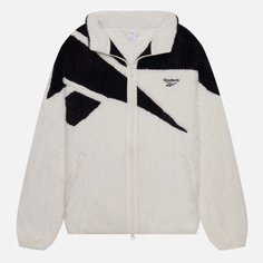 Мужская флисовая куртка Reebok Classic Vector Sherpa, цвет белый, размер L
