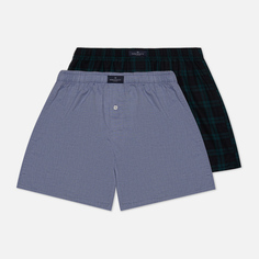 Комплект мужских трусов Hackett Greg Check Boxer 2-Pack, цвет зелёный