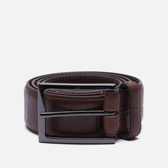 Ремень Hackett Croc Embossed, цвет коричневый