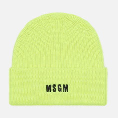 Шапка MSGM Micrologo, цвет жёлтый