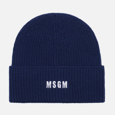 Шапка MSGM Micrologo, цвет синий