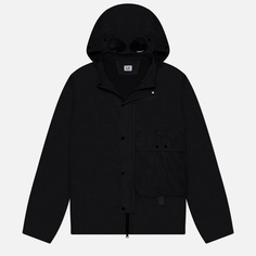 Мужская куртка ветровка C.P. Company Chrome-R Goggle Overshirt Lens, цвет чёрный