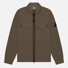 Мужская куртка ветровка C.P. Company Flatt Nylon Zipped, цвет оливковый, размер XXL