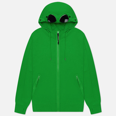 Мужская толстовка C.P. Company Diagonal Raised Fleece Zipped Goggle Hoodie, цвет зелёный, размер XL