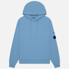 Мужская толстовка C.P. Company Brushed & Emerized Diagonal Fleece Lens Hoodie Resist Dyed, цвет синий