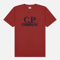Мужская футболка C.P. Company 30/1 Jersey Logo Print, цвет красный, размер XXL