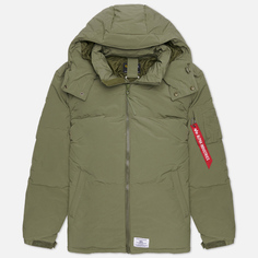 Мужской пуховик Alpha Industries Puffer Parka, цвет оливковый, размер XL