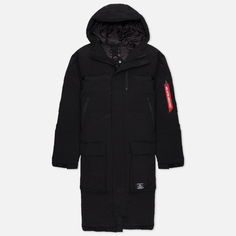 Мужской пуховик Alpha Industries Long Puffer Parka, цвет чёрный, размер S