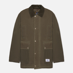 Мужская куртка ветровка Alpha Industries Waxed Cotton Car, цвет оливковый