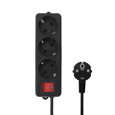 Удлинитель Гарнизон 3 Sockets 3m Black EL-NB-G3-B-3