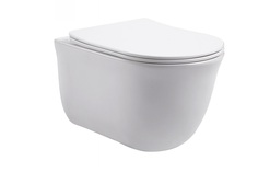 Унитаз подвесной Акватек Классик AQ1112-00 безободковый, тонкое сиденье с механизмом плавного закрывания Soft Close