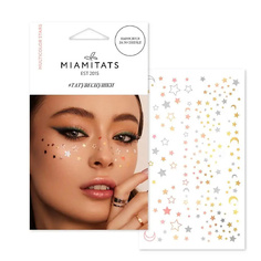 Наклейки для лица MIAMITATS Переводные тату-веснушки Multicolor Stars (для двух нанесений)