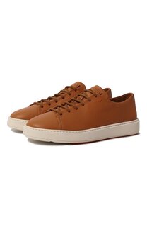 Кожаные кеды Santoni