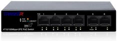 Коммутатор неуправляемый TRASSIR TR-NS1106-60-4POE 4 РоЕ-порта RJ-45, два uplink-порта 10/100 Мбит/с, IEEE802.3af, IEEE802.3at