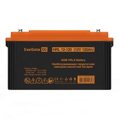 Батарея аккумуляторная Exegate HR 12-120 EX282989RUS (12V 120Ah, под болт М8)