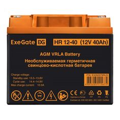 Батарея аккумуляторная Exegate HR 12-40 EX282979RUS (12V 40Ah, под болт М6)