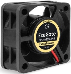Вентилятор для корпуса Exegate EX295197RUS 40x40x20 мм, 7000rpm, 7.62CFM, 30.5dBA, 2-pin