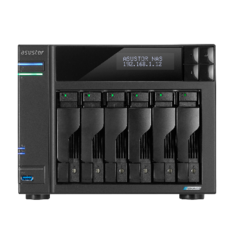 Сетевой накопитель данных ASUSTOR 90IX01N1-BW3S60 AS6706T 6-Bay NAS/Media player/Intel Celeron N5105 2.0GHz up to 2.9GHz, 8GB SO-DIMM DDR4, noHDD(HDD,