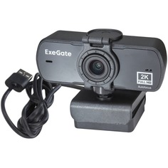 Веб-камера Exegate Stream C940 Wide 2K T-Tripod EX294582RUS (матрица 1/3" 4 Мп, 2560x1440, 30fps, 4-линзовый объектив, USB, автоматический фокус, микр