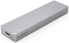Внешний корпус Orico ORICO-M211C3-SV-BP для SSD M.2 NGFF (B/B+M), вход USB+C, 6 Гбит/с, кабель USB-C(m)/USB-C(m)+USB-A(m), серебристый