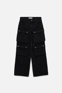 брюки джинсовые женские Джинсы карго широкие с большими карманами Befree