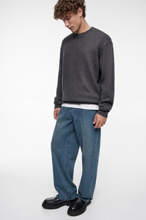 брюки джинсовые мужские Джинсы oversize широкие с эффектом масляной стирки Befree