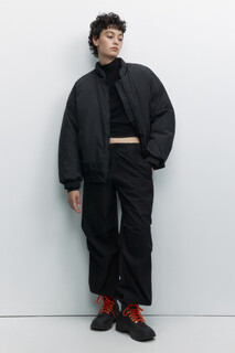 куртка женская Куртка-бомбер oversize утепленная с коротким воротником Befree