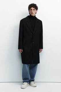 пальто мужское Пальто-бушлат шерстяное однобортное с карманами Befree