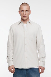 верхняя сорочка мужская Рубашка хлопковая классическая с нагрудным карманом Befree