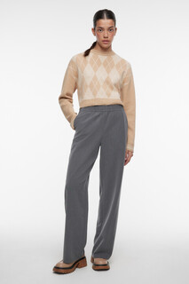 джемпер женский Джемпер вязаный укороченный с принтом с ромбами Befree