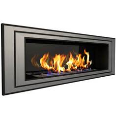 Биокамин ZeFire Sirius 1200 Long, серебристый со стемалитом