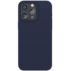 Чехол VLP Ecopelle Case с MagSafe для iPhone 15 Pro синий