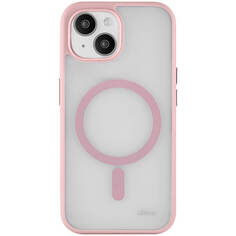 Чехол uBear Cloud Mag Case для iPhone 15 MagSafe розовый