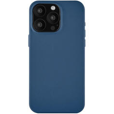Чехол uBear Capital Leather Case для iPhone 15 Pro Max MagSafe тёмно-синий