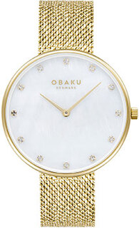 fashion наручные женские часы Obaku V288LXGWHG. Коллекция Mesh