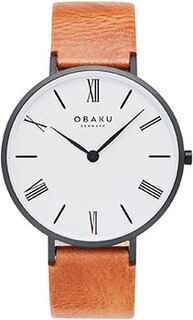 fashion наручные мужские часы Obaku V283GXBWRZ-DIB. Коллекция Leather