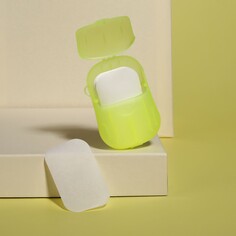 Мыло листовое, в пластинах, 20 шт, в футляре, цвет желтый Onlitop