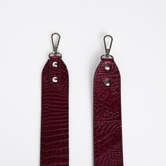 Ремень для сумки в-9, никель textura, 100 фиолетовый змея
