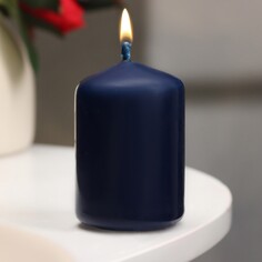 Свеча - цилиндр, 4×6 см, 9 ч, лазурь Дарим Красиво