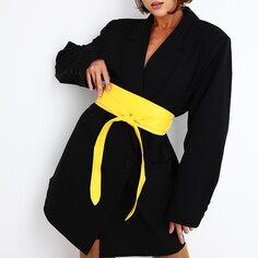 Пояс-кушак, ширина 8.5 см, цвет желтый NO Brand