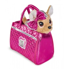 Мягкие игрушки Мягкая игрушка Chi-Chi Love Плюшевая собачка Гламур с розовой сумочкой и бантом 20 см