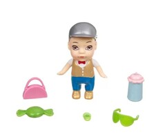 Куклы и одежда для кукол Bondibon Игровой набор OLY Кукла в баночке мальчик в шляпе с аксессуарами